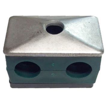 Double Pipe Clamp, Steel Hydraulic Lines To Fit Capello® - New (Aftermarket)